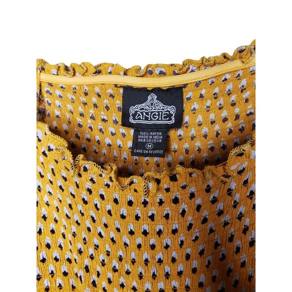 Puff Sleeve Dot Smocked Top Francesca's - Picture 4 of 5